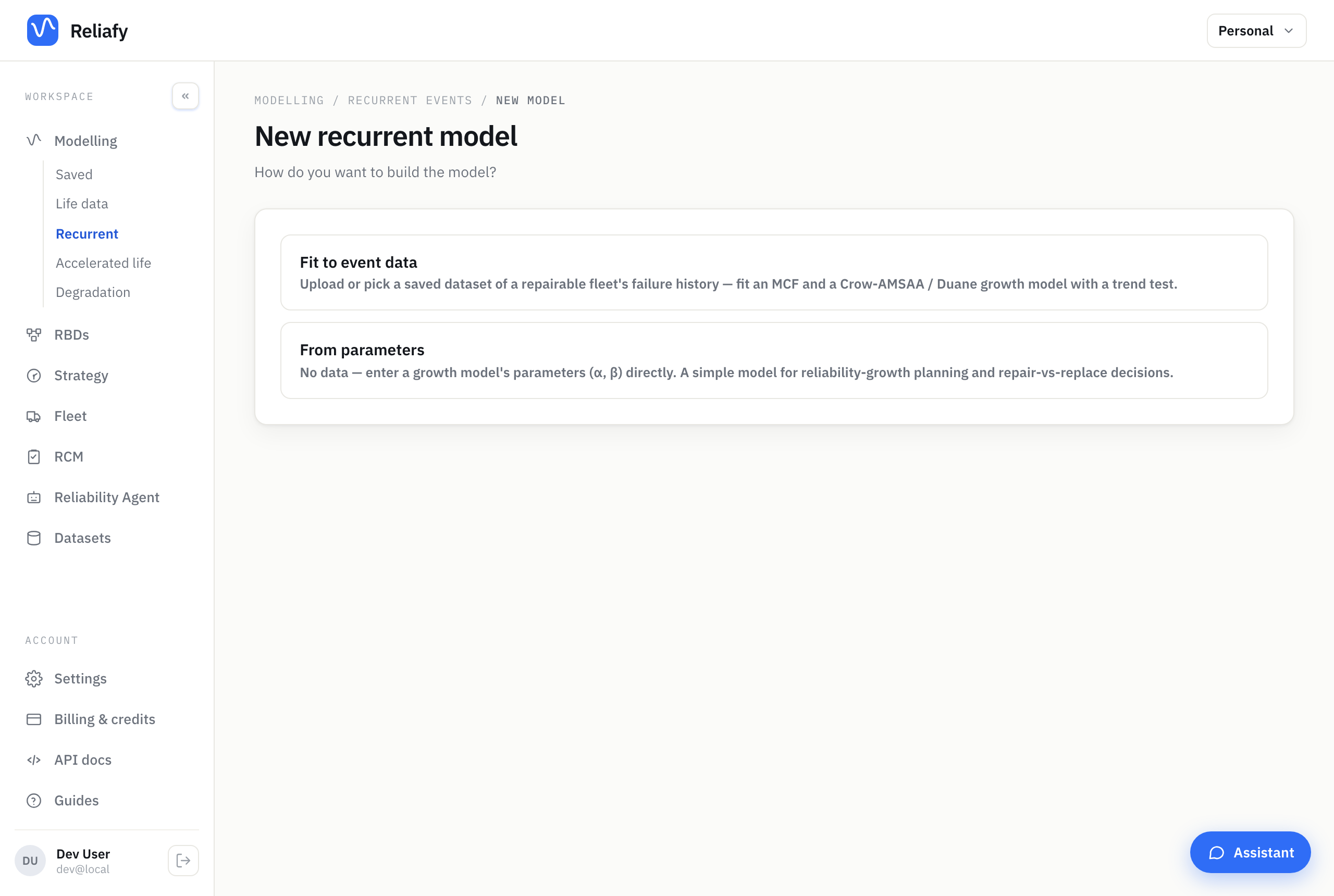 Mapping a repair history and choosing a growth model